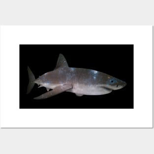 Galaxy Great White Shark Posters and Art